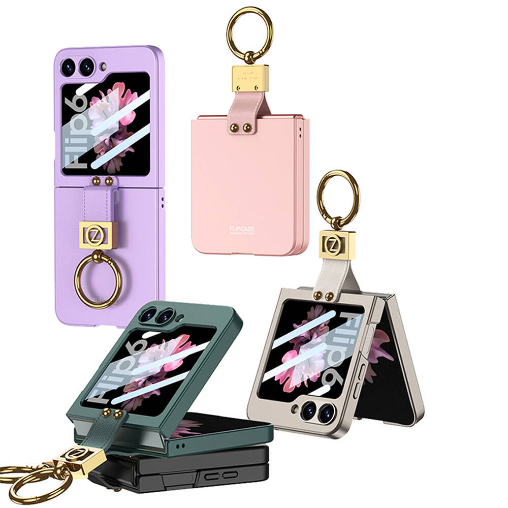 Galaxy Z Flip 6 Kılıf Zore Z Harfli Yüzüklü Kıpta Kılıf