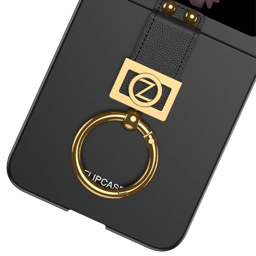 Galaxy Z Flip 6 Kılıf Zore Z Harfli Yüzüklü Kıpta Kılıf
