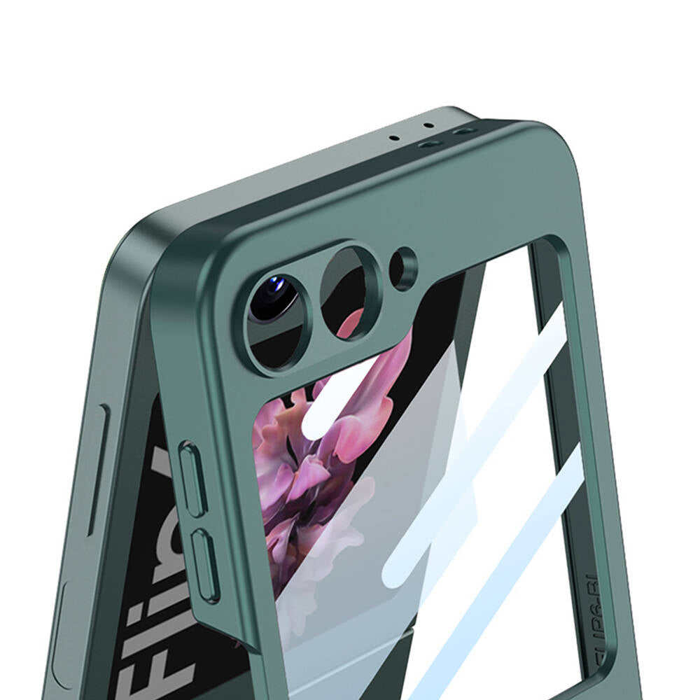 Galaxy Z Flip 6 Kılıf Zore Z Harfli Yüzüklü Kıpta Kılıf