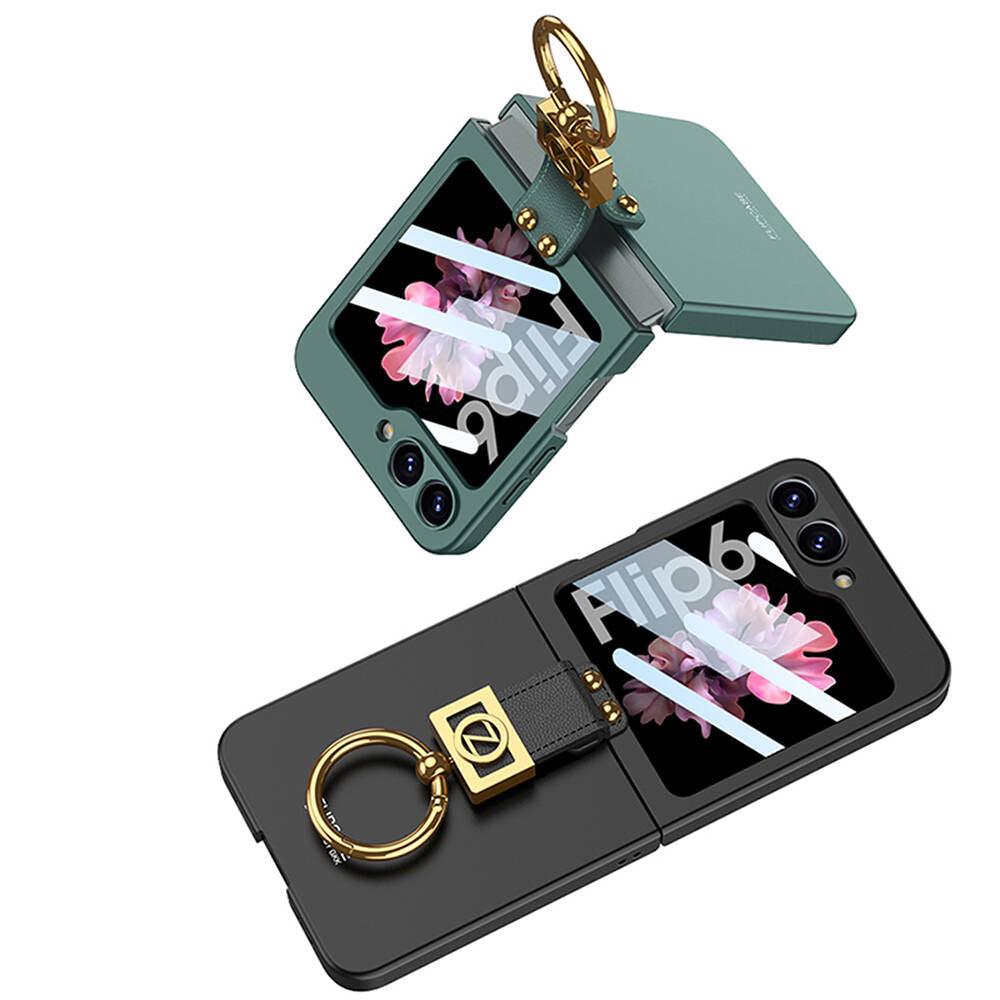 Galaxy Z Flip 6 Kılıf Zore Z Harfli Yüzüklü Kıpta Kılıf