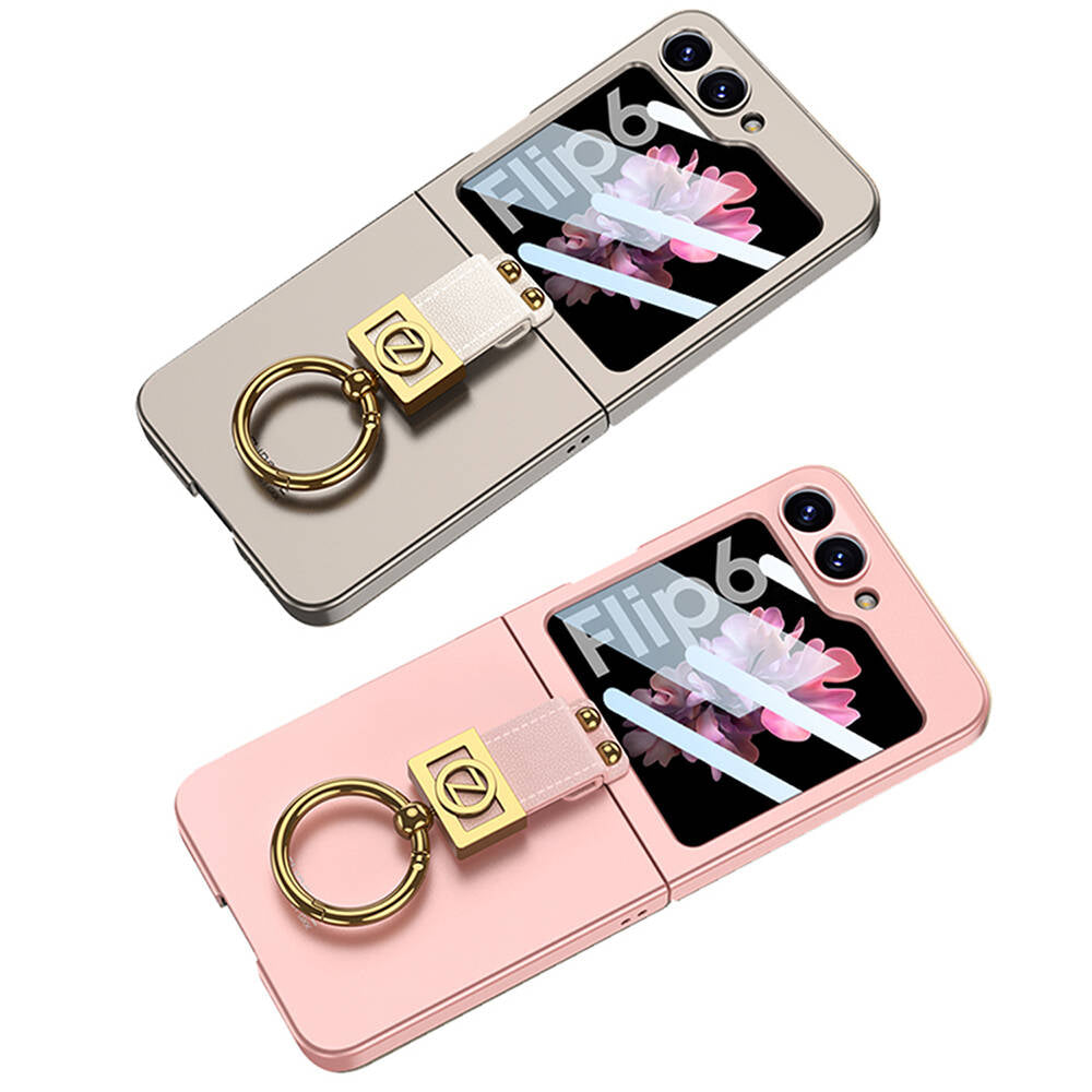 Galaxy Z Flip 6 Kılıf Zore Z Harfli Yüzüklü Kıpta Kılıf