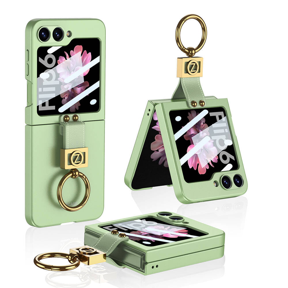 Galaxy Z Flip 6 Kılıf Zore Z Harfli Yüzüklü Kıpta Kılıf