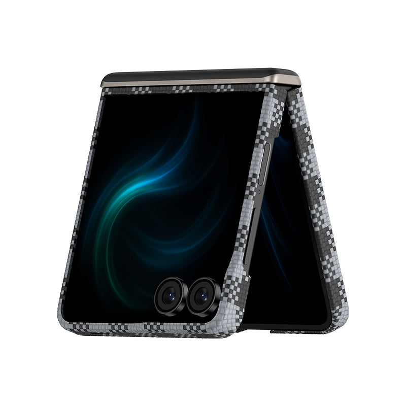 Galaxy Z Flip 7 Kılıf M-safe Şarj Özellikli Ekose Tasarımlı Benks ArmorAir ArmorVichy Kevlar Karbon Kılıf