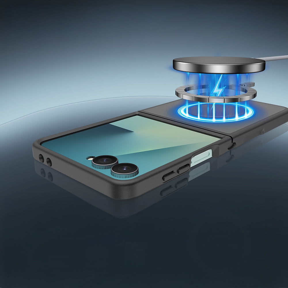 Galaxy Z Flip 7 Kılıf M-Safe Şarj Özellikli Kamera Korumalı Zore Lunex Kılıf