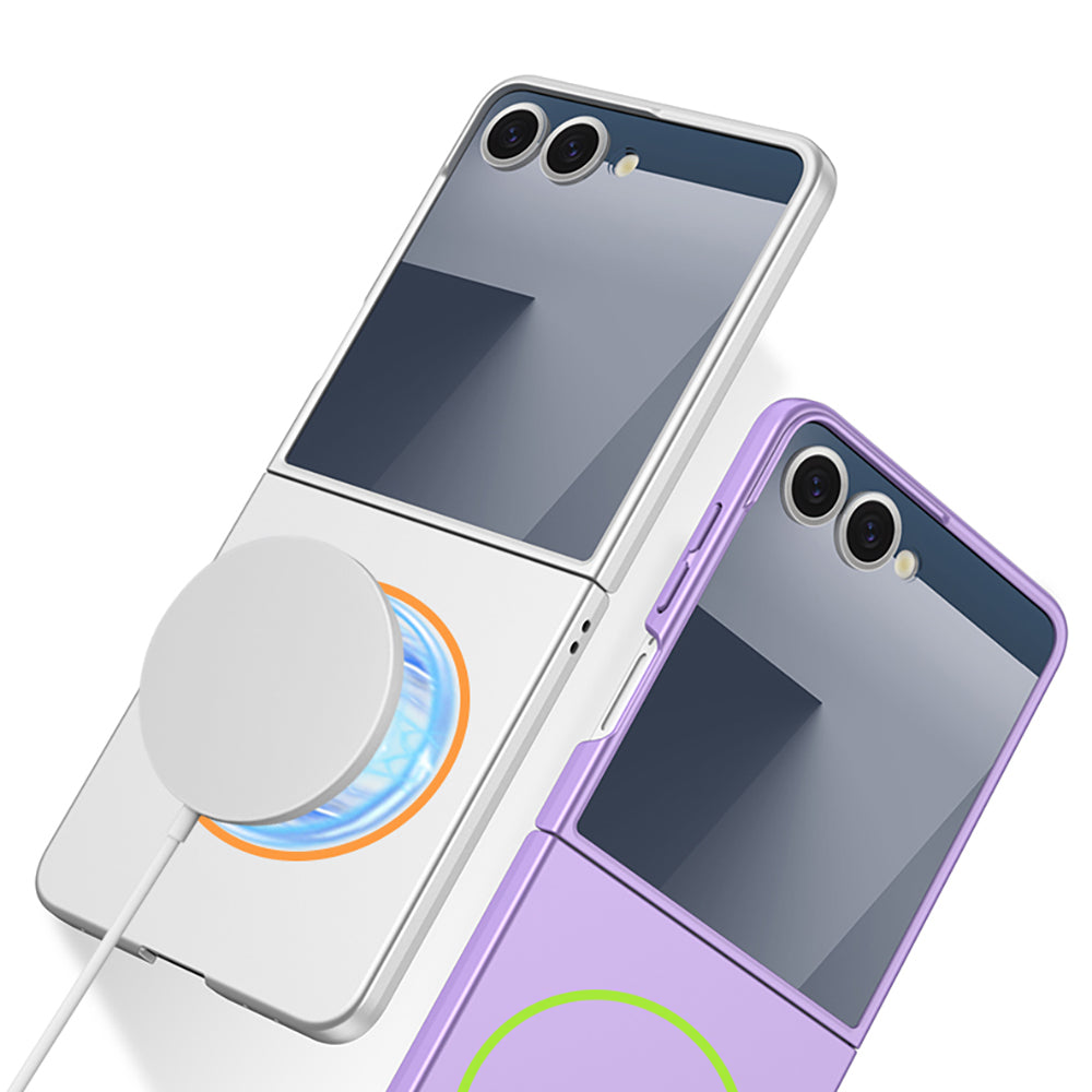 Galaxy Z Flip 7 Kılıf Wireless Şarj Özellikli Zore Kıpta M-safe Kılıf