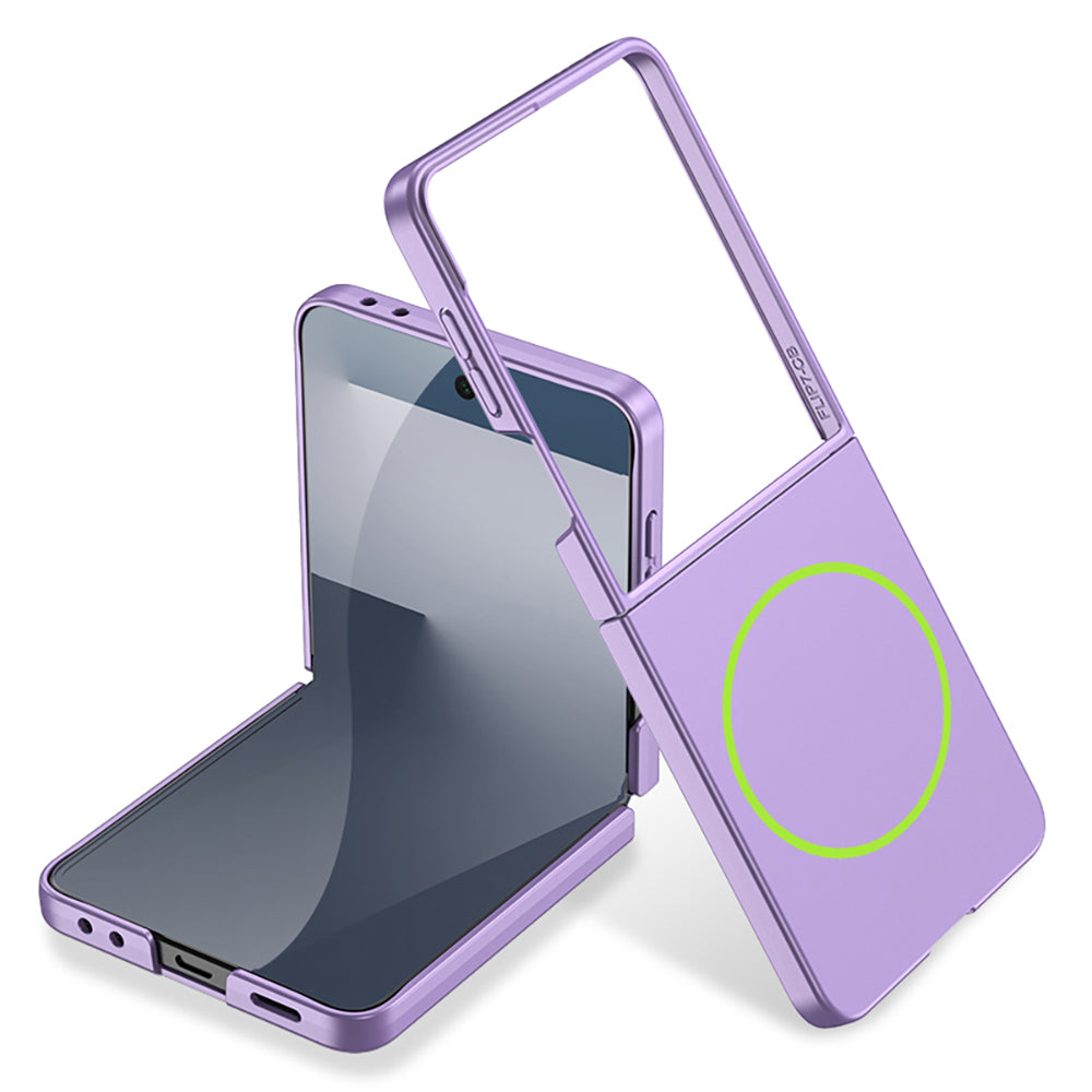 Galaxy Z Flip 7 Kılıf Wireless Şarj Özellikli Zore Kıpta M-safe Kılıf