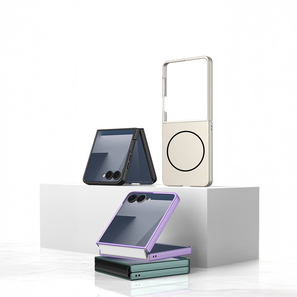 Galaxy Z Flip 7 Kılıf Wireless Şarj Özellikli Zore Kıpta M-safe Kılıf