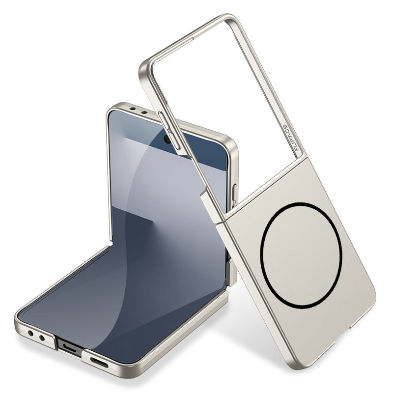 Galaxy Z Flip 7 Kılıf Wireless Şarj Özellikli Zore Kıpta M-safe Kılıf