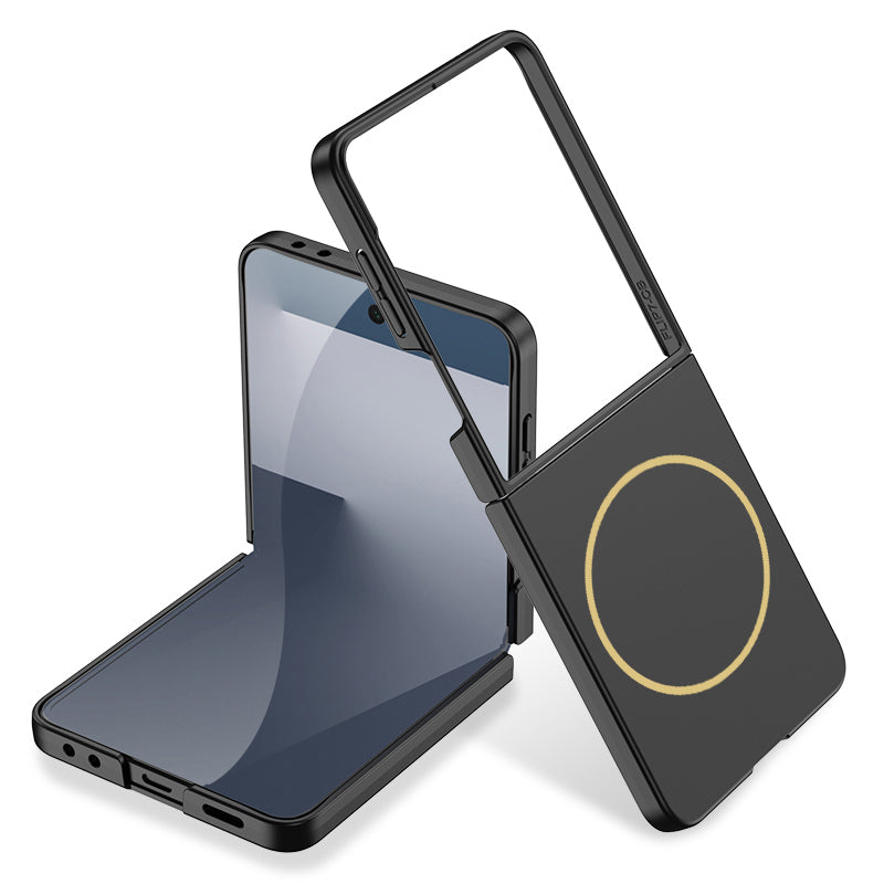 Galaxy Z Flip 7 Kılıf Wireless Şarj Özellikli Zore Kıpta M-safe Kılıf