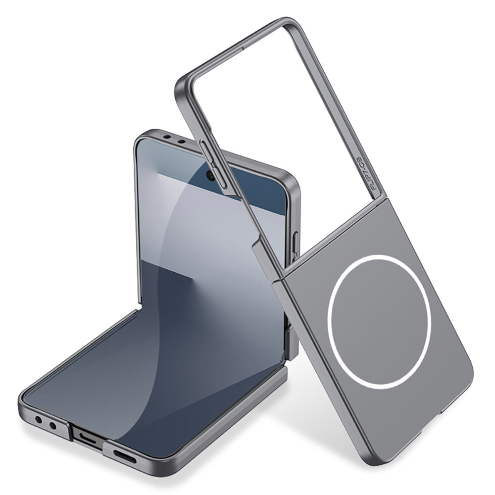 Galaxy Z Flip 7 Kılıf Wireless Şarj Özellikli Zore Kıpta M-safe Kılıf