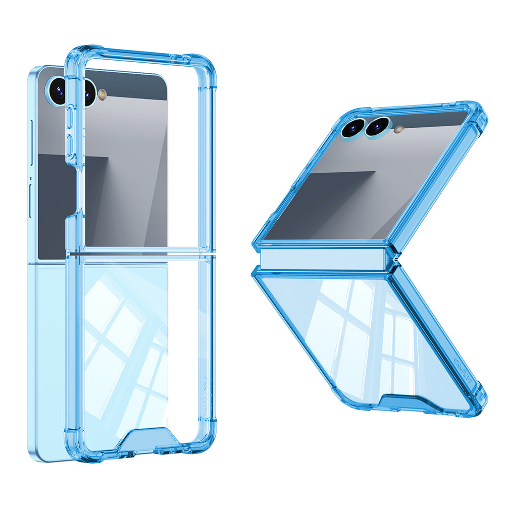 Galaxy Z Flip 7 Kılıf Zore Full Camlı Kıpta Kılıf