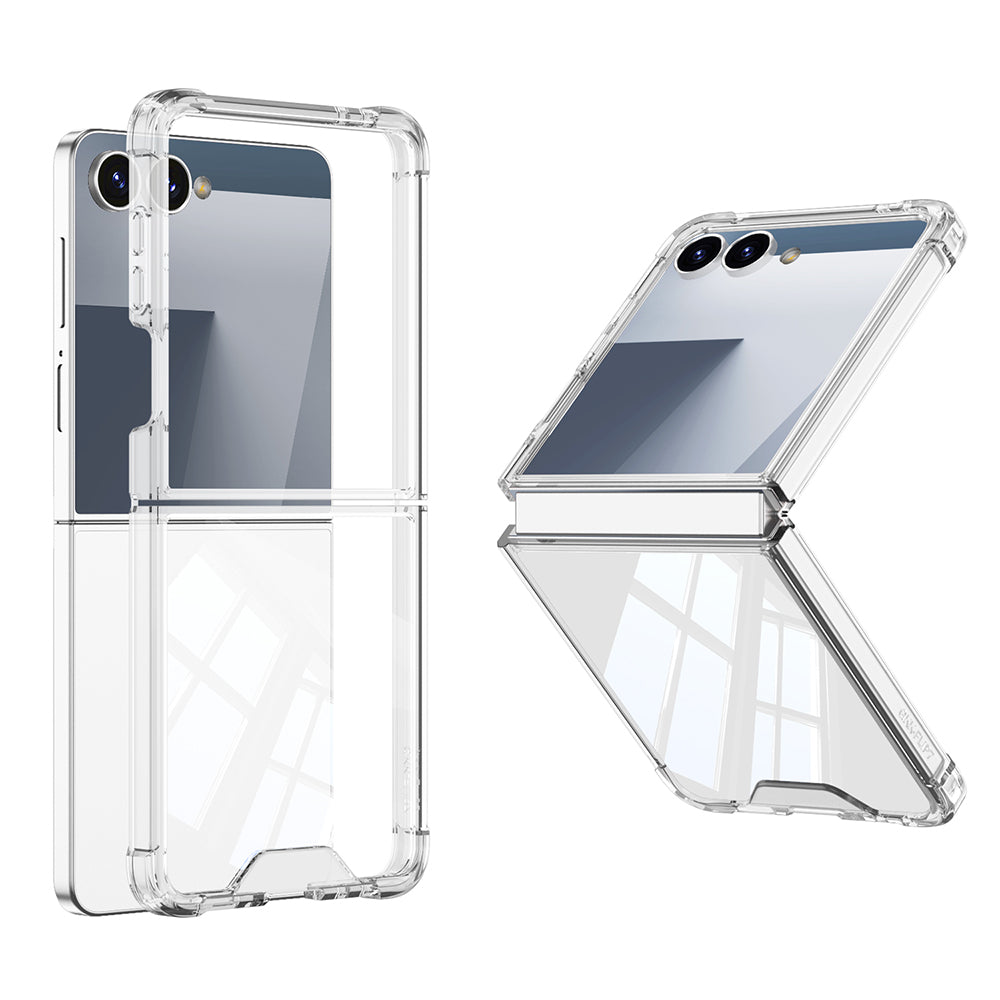 Galaxy Z Flip 7 Kılıf Zore Full Camlı Kıpta Kılıf