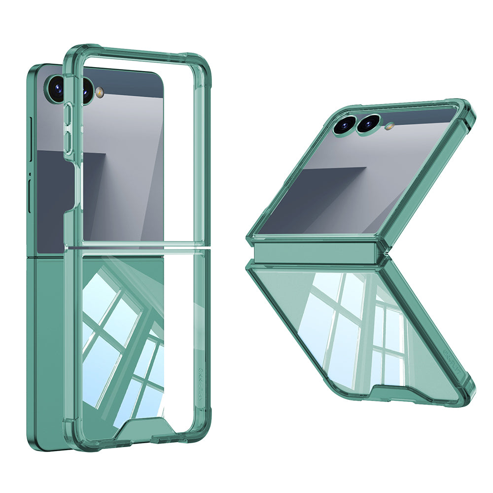 Galaxy Z Flip 7 Kılıf Zore Full Camlı Kıpta Kılıf