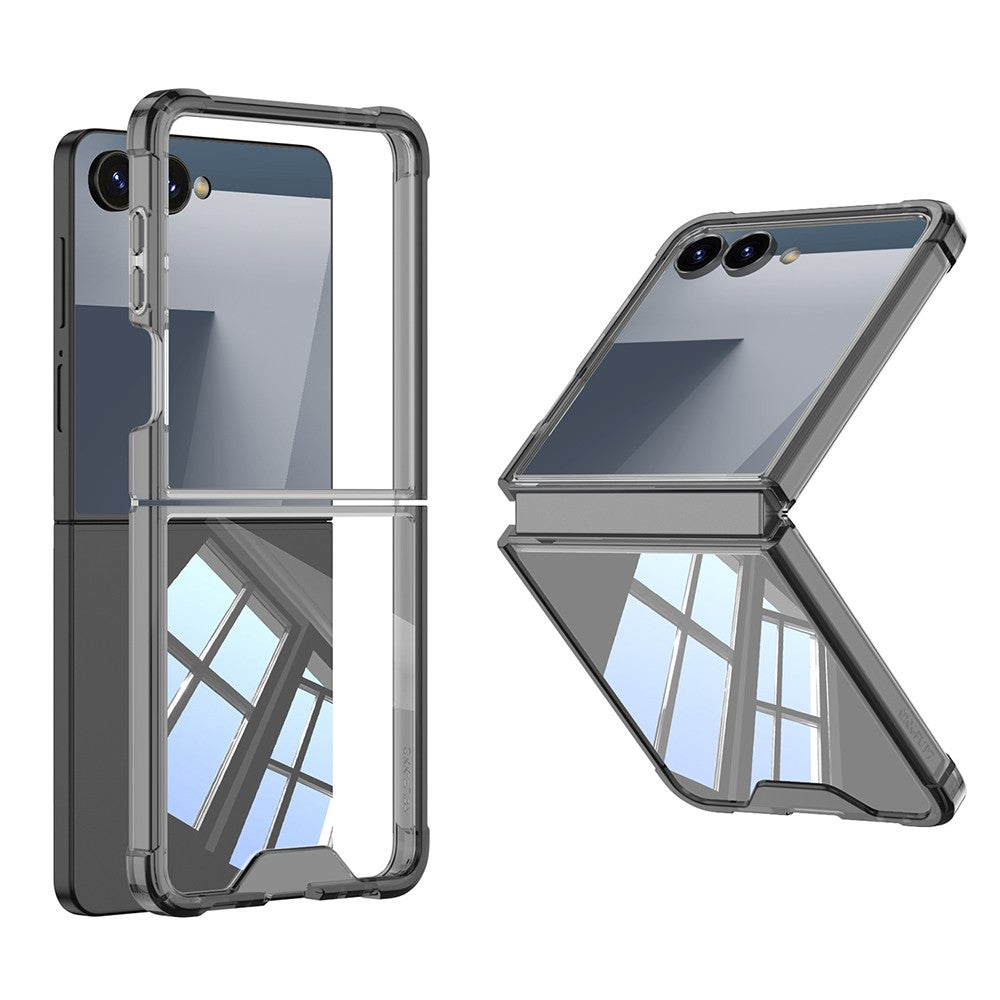 Galaxy Z Flip 7 Kılıf Zore Full Camlı Kıpta Kılıf