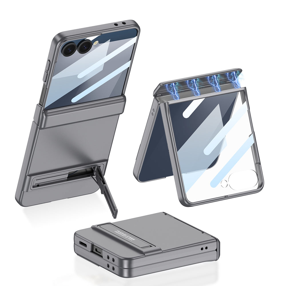 Galaxy Z Flip 7 Kılıf Zore Kıpta Standlı Kılıf