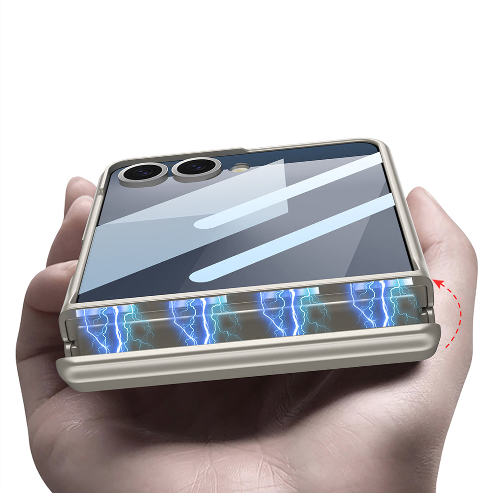 Galaxy Z Flip 7 Kılıf Zore Kıpta Standlı Kılıf