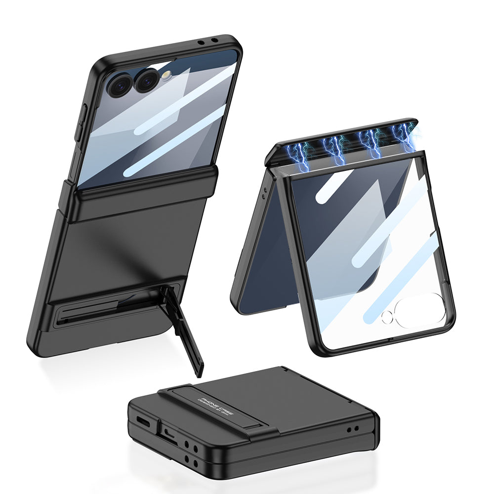 Galaxy Z Flip 7 Kılıf Zore Kıpta Standlı Kılıf