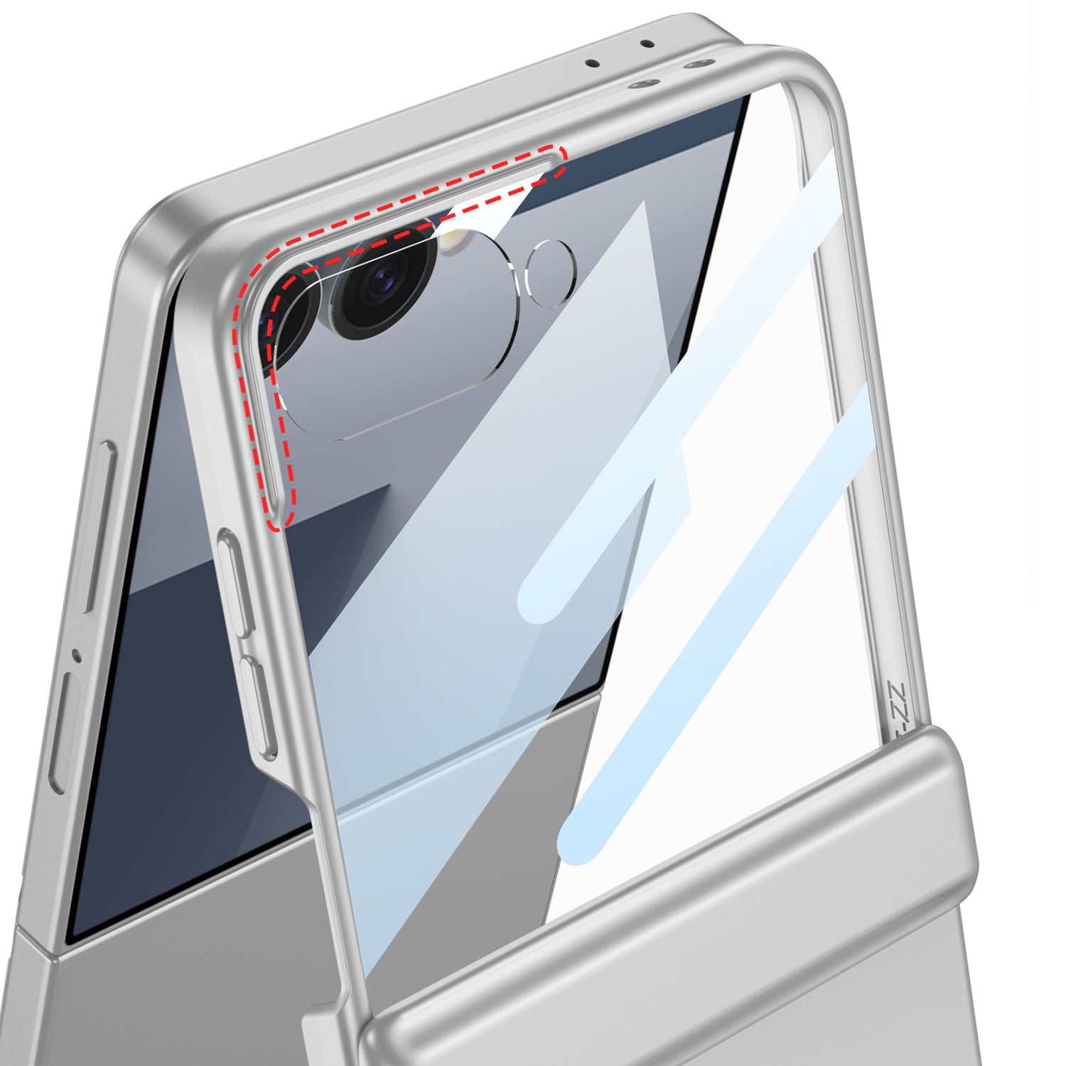 Galaxy Z Flip 7 Kılıf Zore Kıpta Standlı Kılıf