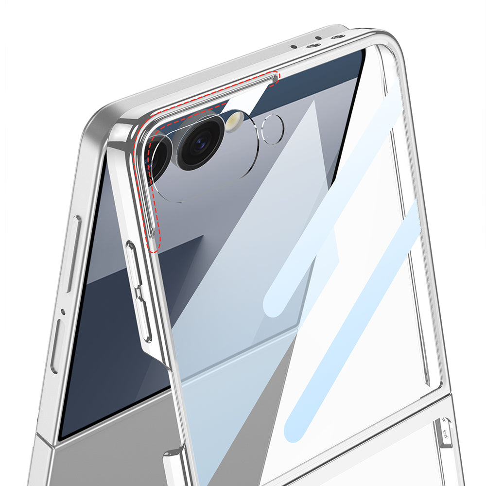 Galaxy Z Flip 7 M-safe Şarj Özellikli Zore Kıpta KPT-02 Standlı Kılıf