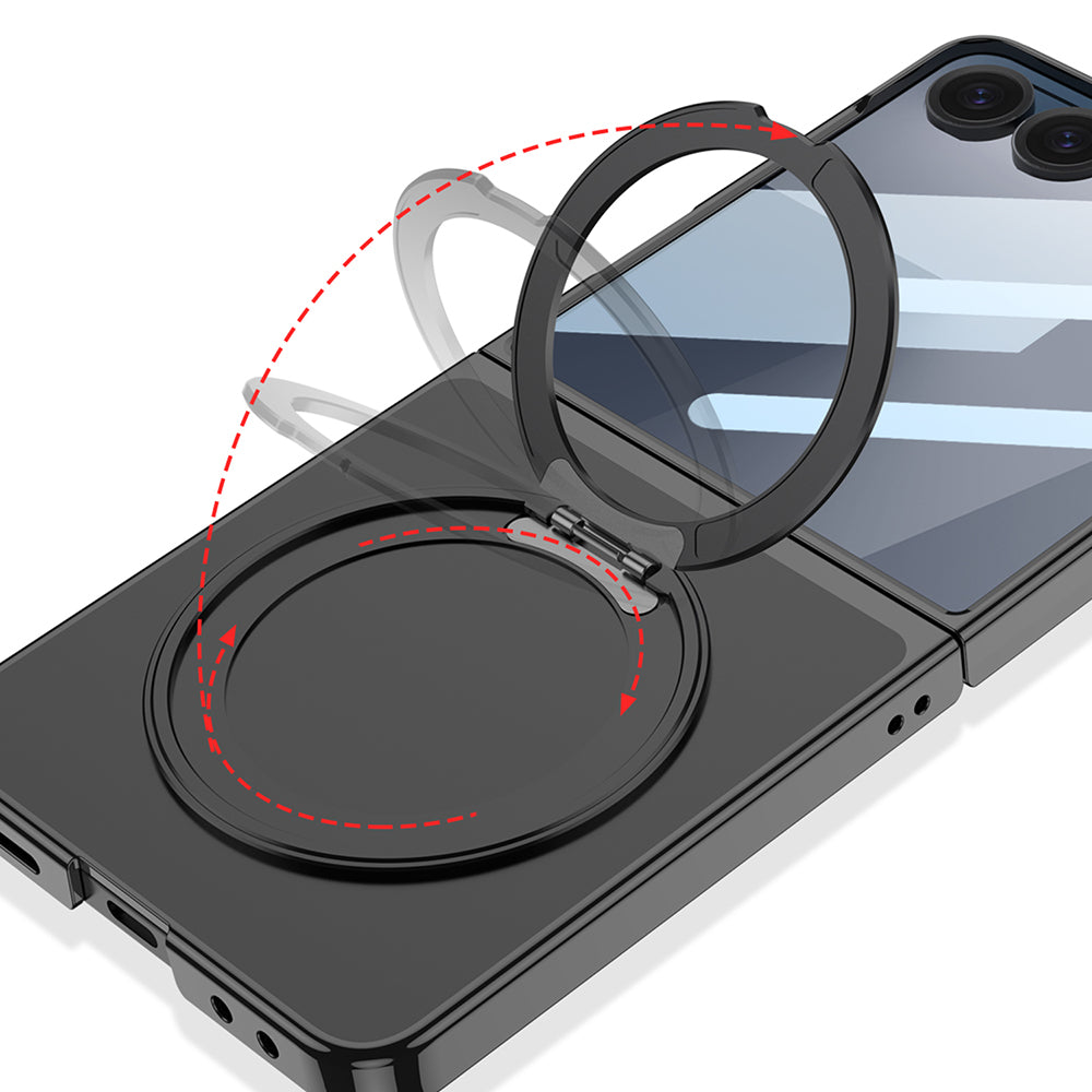 Galaxy Z Flip 7 M-safe Şarj Özellikli Zore Kıpta KPT-02 Standlı Kılıf