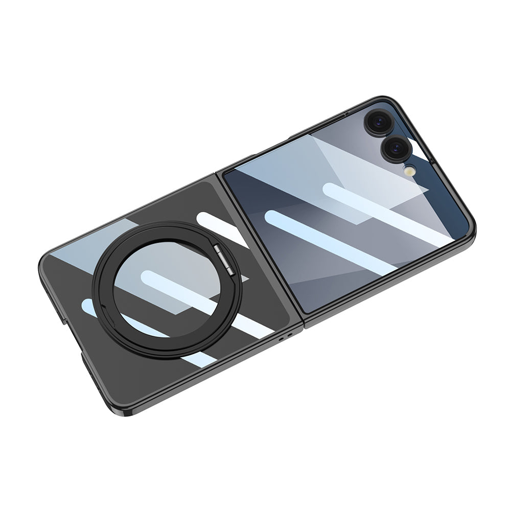 Galaxy Z Flip 7 M-safe Şarj Özellikli Zore Kıpta KPT-02 Standlı Kılıf