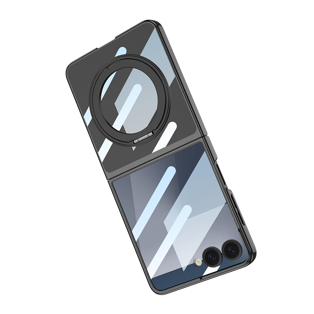 Galaxy Z Flip 7 M-safe Şarj Özellikli Zore Kıpta KPT-02 Standlı Kılıf