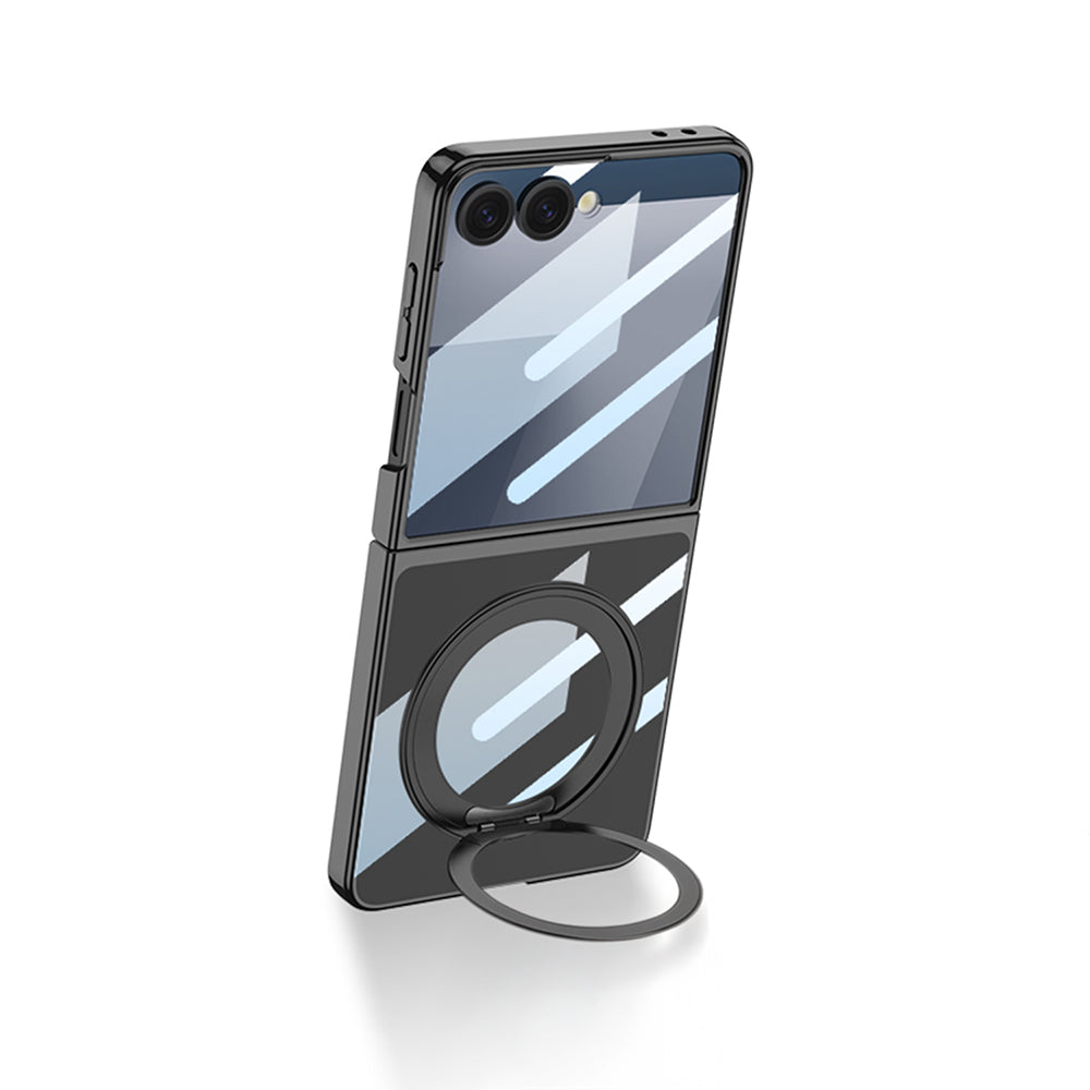 Galaxy Z Flip 7 M-safe Şarj Özellikli Zore Kıpta KPT-02 Standlı Kılıf