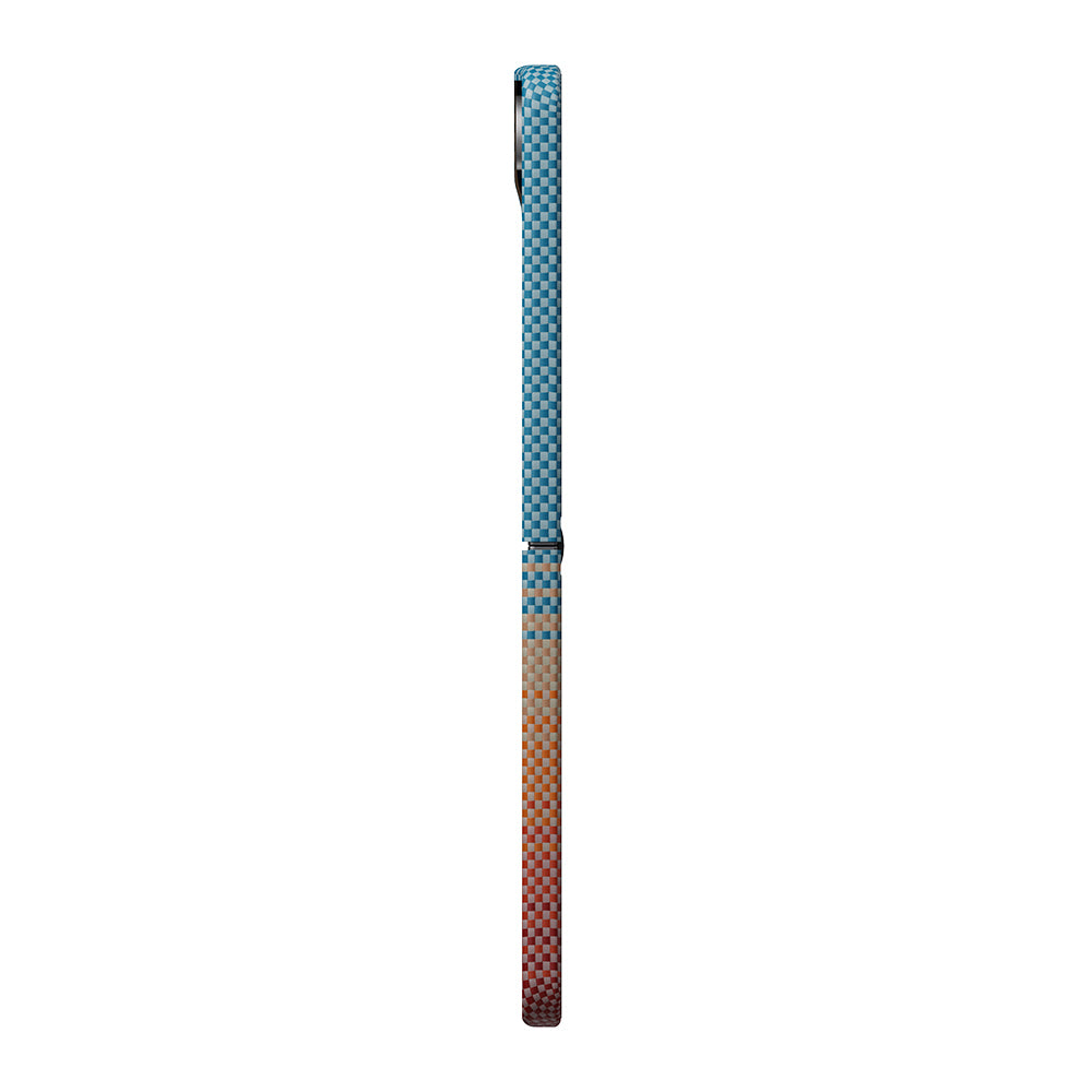 Galaxy Z Flip 8 Kılıf M-safe Şarj Özellikli Aramid Karbon Fiber Pitaka Sunset 2.0 California Dream Serisi Kılıf