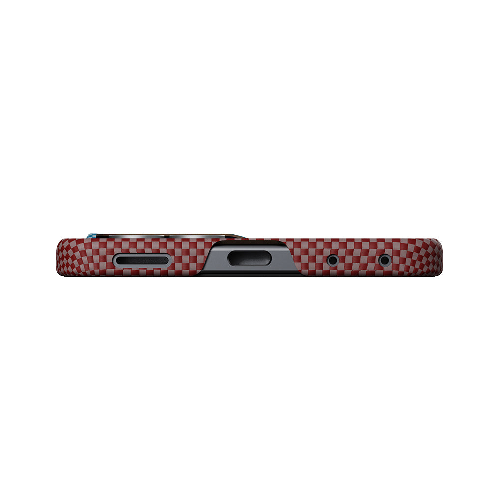 Galaxy Z Flip 8 Kılıf M-safe Şarj Özellikli Aramid Karbon Fiber Pitaka Sunset 2.0 California Dream Serisi Kılıf