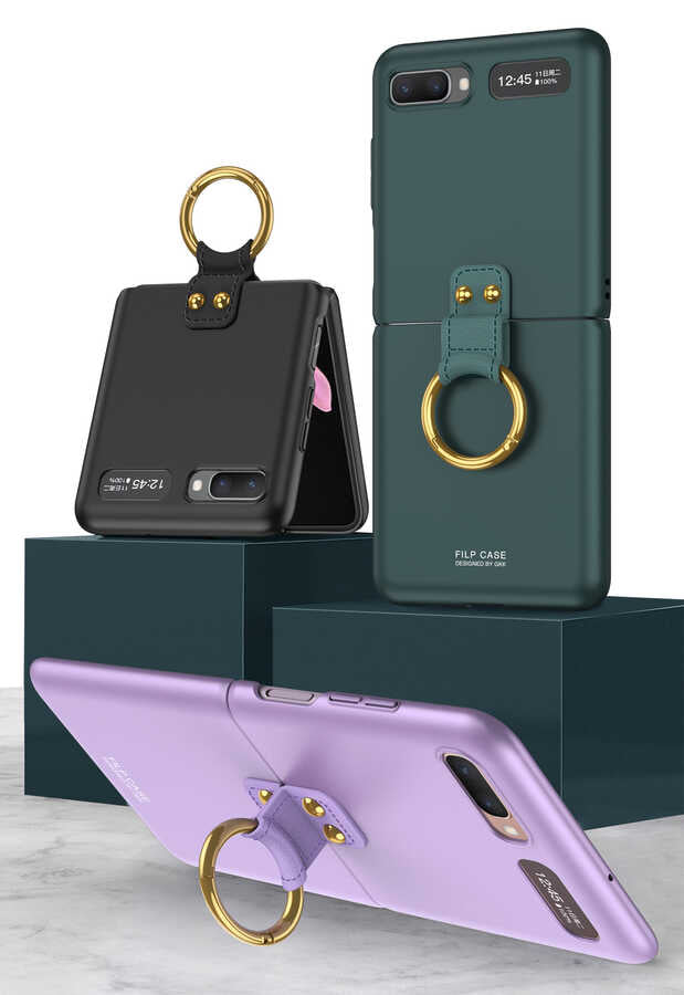 Galaxy Z Flip Kılıf Zore Flip Ring Kıpta Kılıf