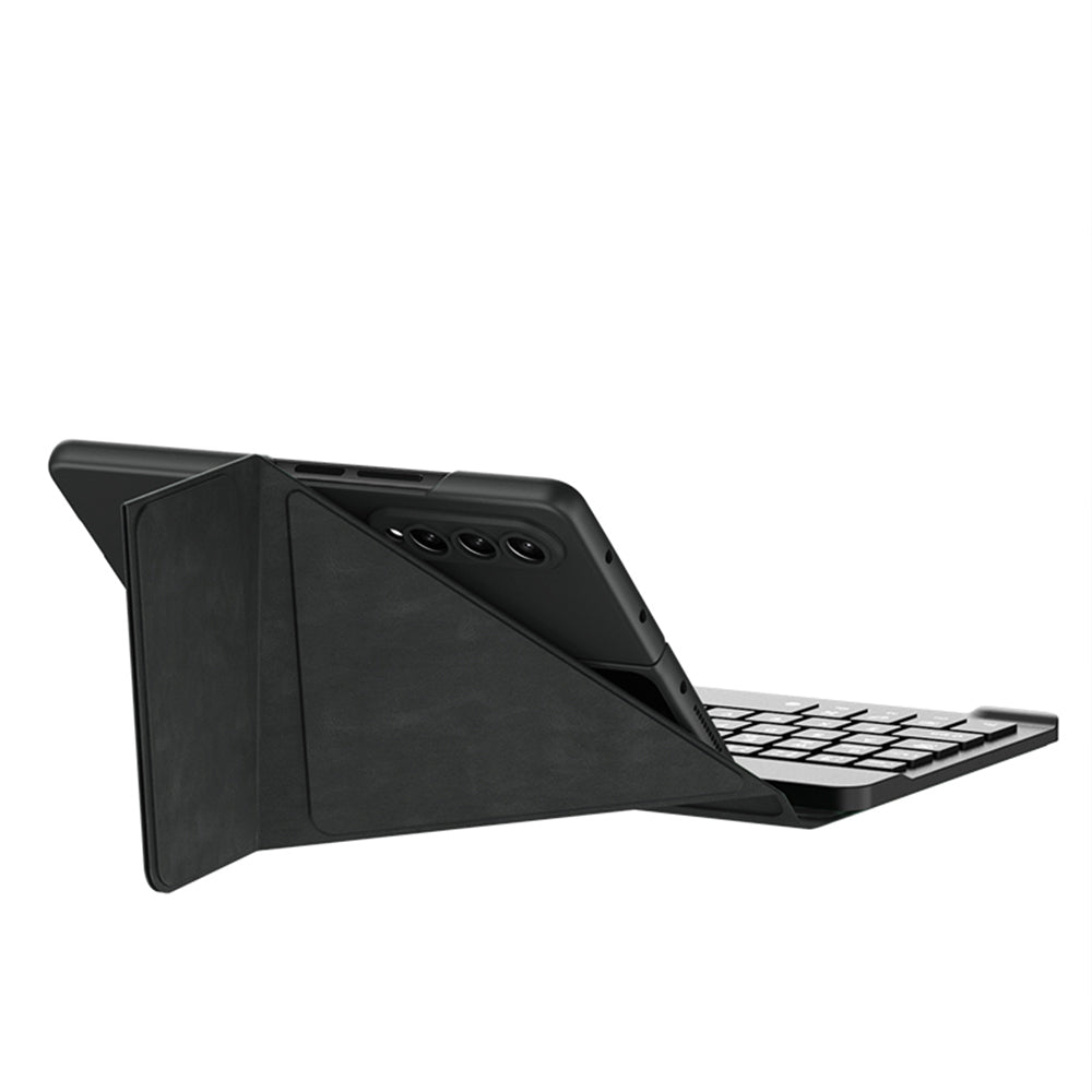 Galaxy Z Fold 4 Kılıf Standlı Klavyeli Kalem Bölmeli Zore Kıpta Klavyeli Kılıf