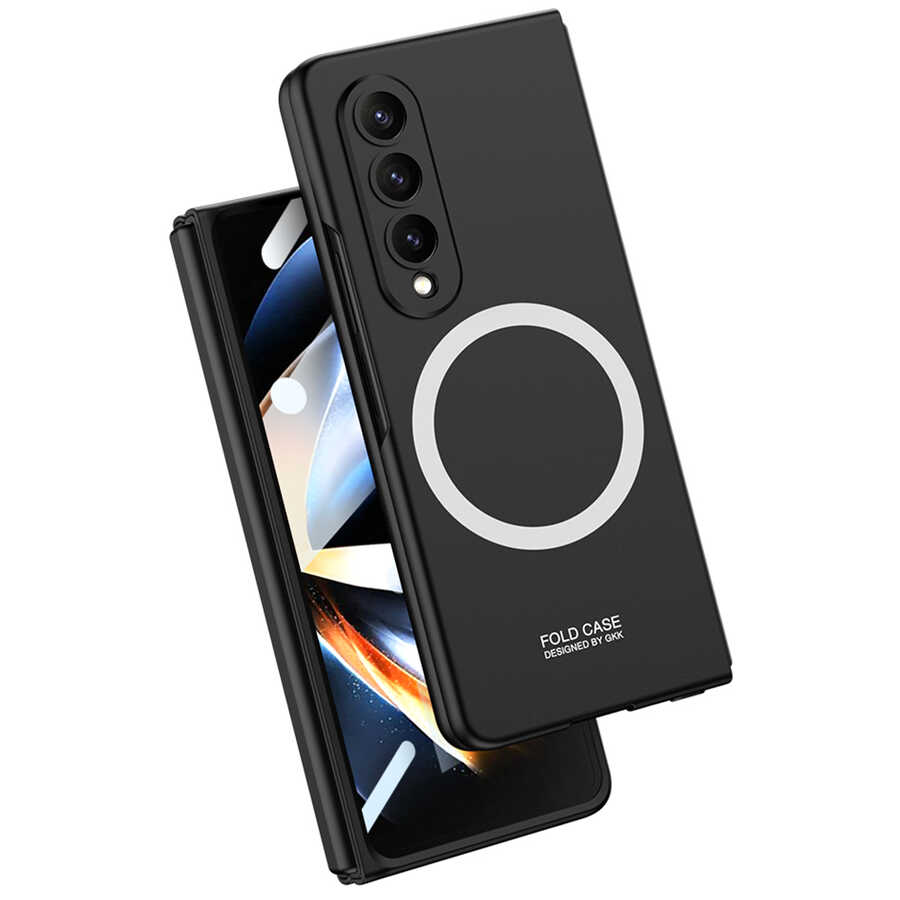 Galaxy Z Fold 4 Kılıf Wireless Şarj Özellikli Zore Kıpta M-safe Kılıf