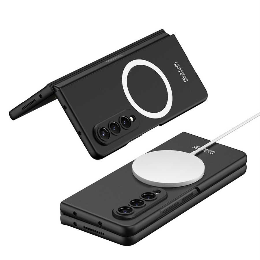Galaxy Z Fold 4 Kılıf Wireless Şarj Özellikli Zore Kıpta M-safe Kılıf