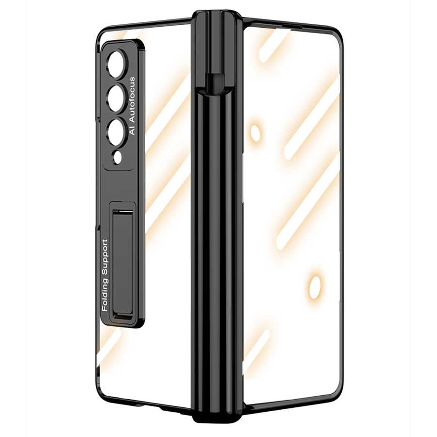 Galaxy Z Fold 4 Kılıf Zore Kıpta Standlı Kalem Bölmeli Kılıf