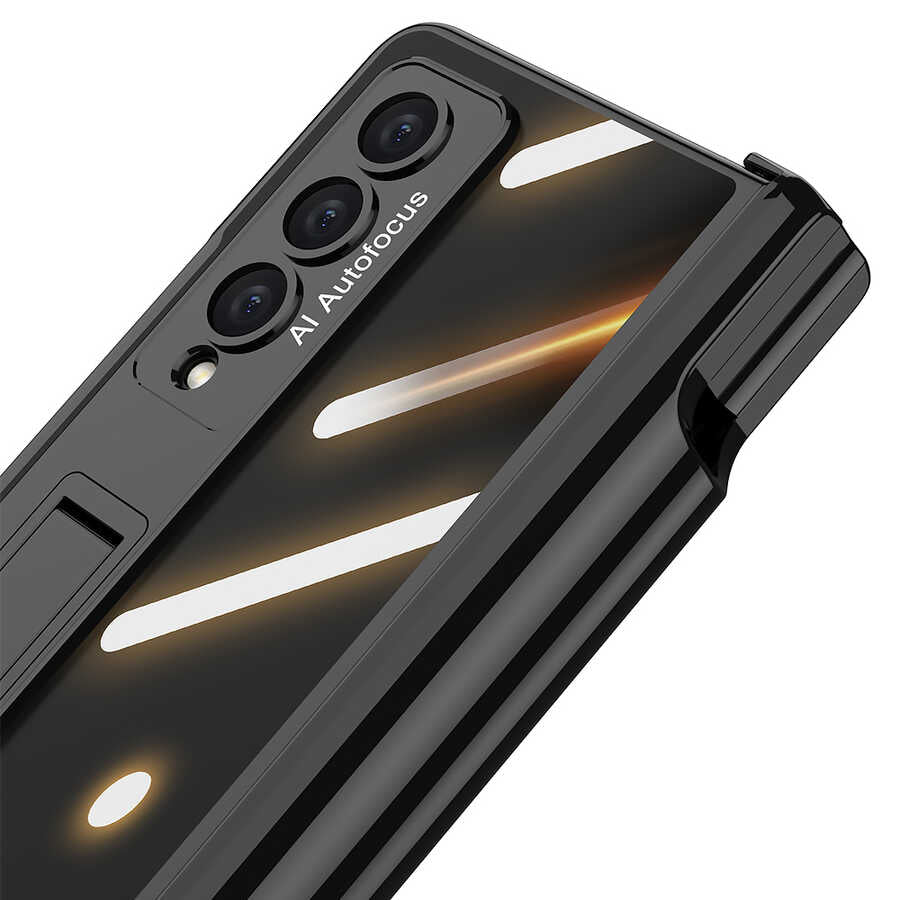 Galaxy Z Fold 4 Kılıf Zore Kıpta Standlı Kalem Bölmeli Kılıf