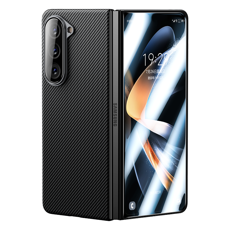 Galaxy Z Fold 5 Benks Combo Üçlü Aksesuar Seti (600D Kevlar Karbon Kılıf + Corning Ekran Koruyucu + Kamera Lens Koruyucu)