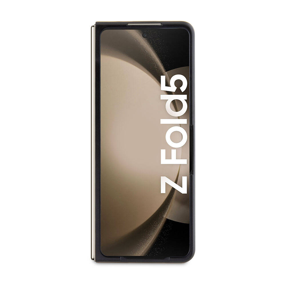 Galaxy Z Fold 5 Kılıf BMW Orijinal Lisanslı Sıcak Damga Logolu Deri Kılıf