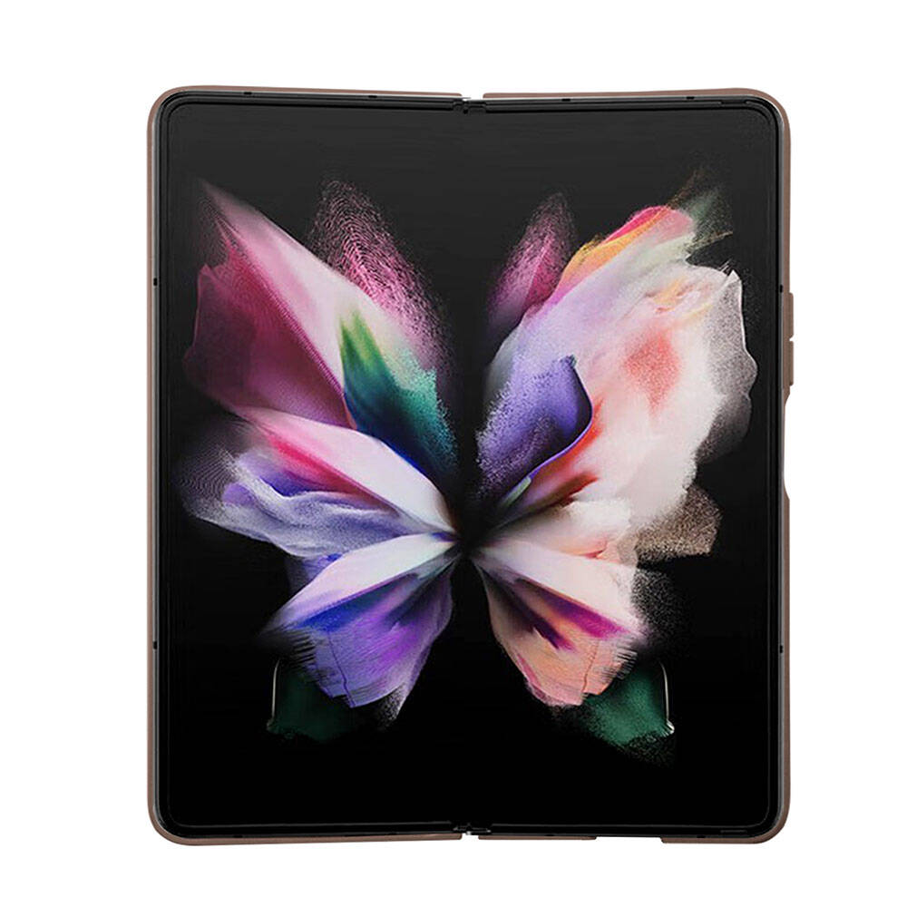 Galaxy Z Fold 5 Kılıf Guess Orijinal Lisanslı PU Deri Taşlı Üçgen Logo 4G Desenli Strass Kılıf