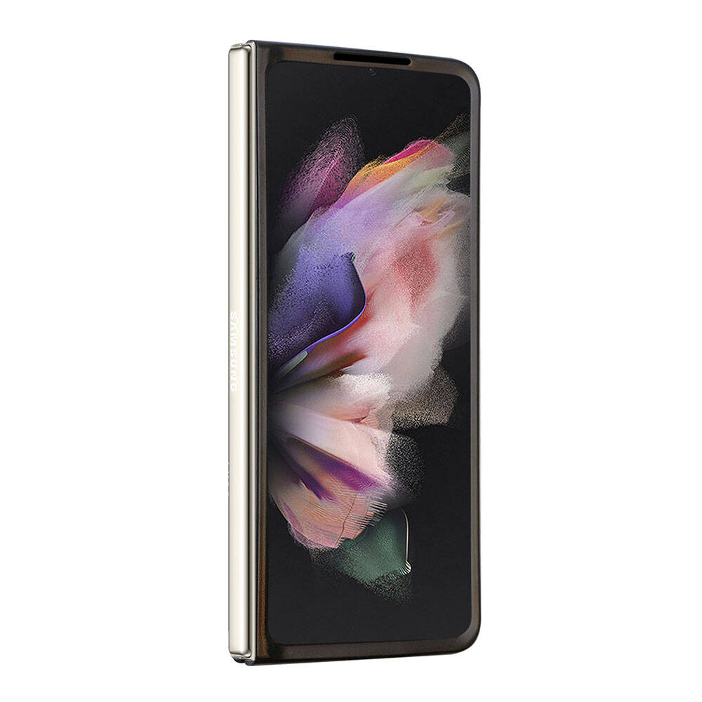 Galaxy Z Fold 5 Kılıf Guess Orijinal Lisanslı PU Deri Taşlı Üçgen Logo 4G Desenli Strass Kılıf