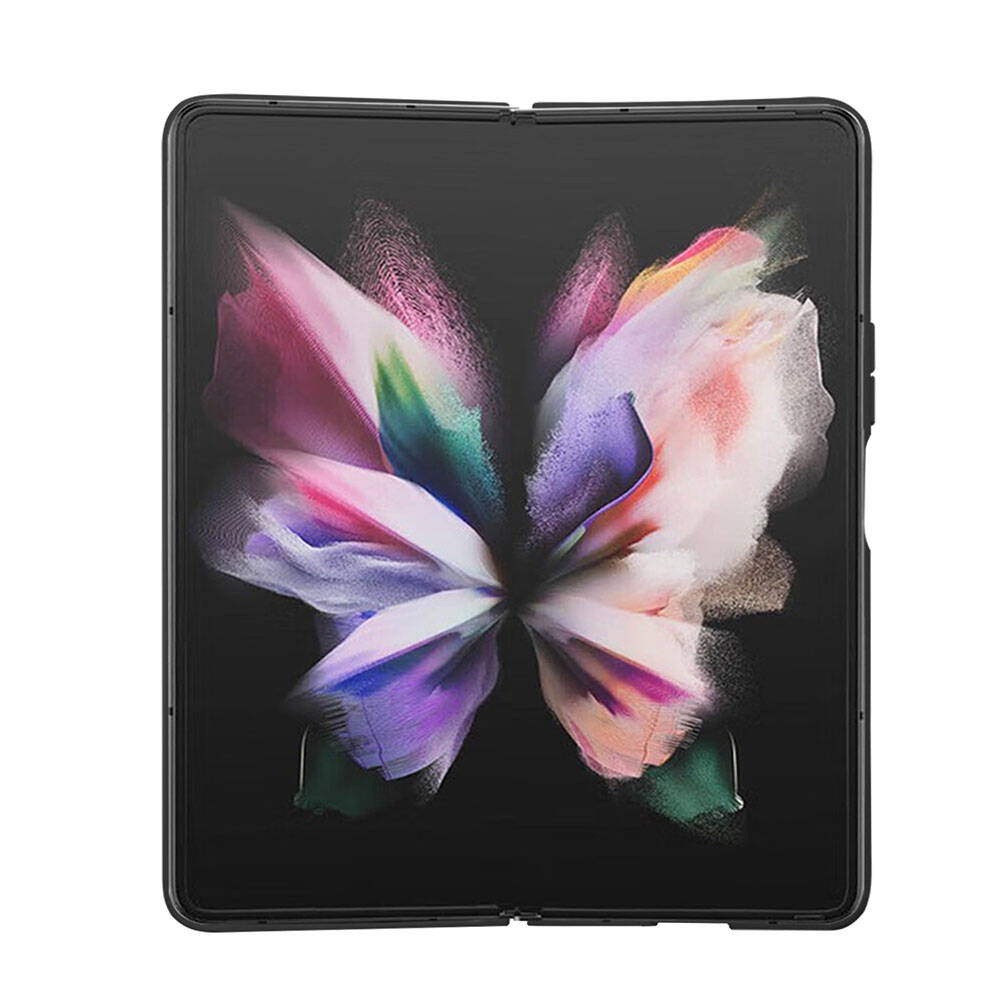 Galaxy Z Fold 5 Kılıf Guess Orijinal Lisanslı PU Deri Taşlı Üçgen Logo 4G Desenli Strass Kılıf
