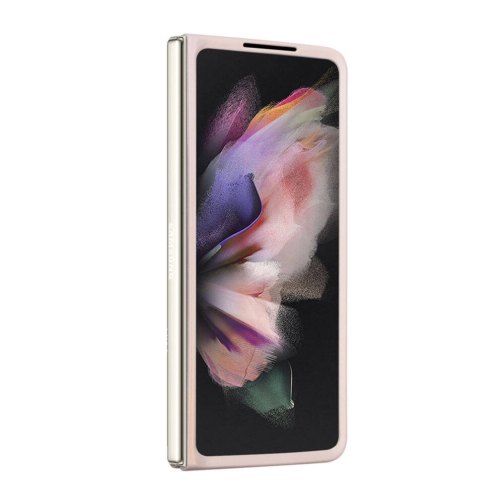 Galaxy Z Fold 5 Kılıf Guess Orijinal Lisanslı PU Deri Taşlı Üçgen Logo 4G Desenli Strass Kılıf