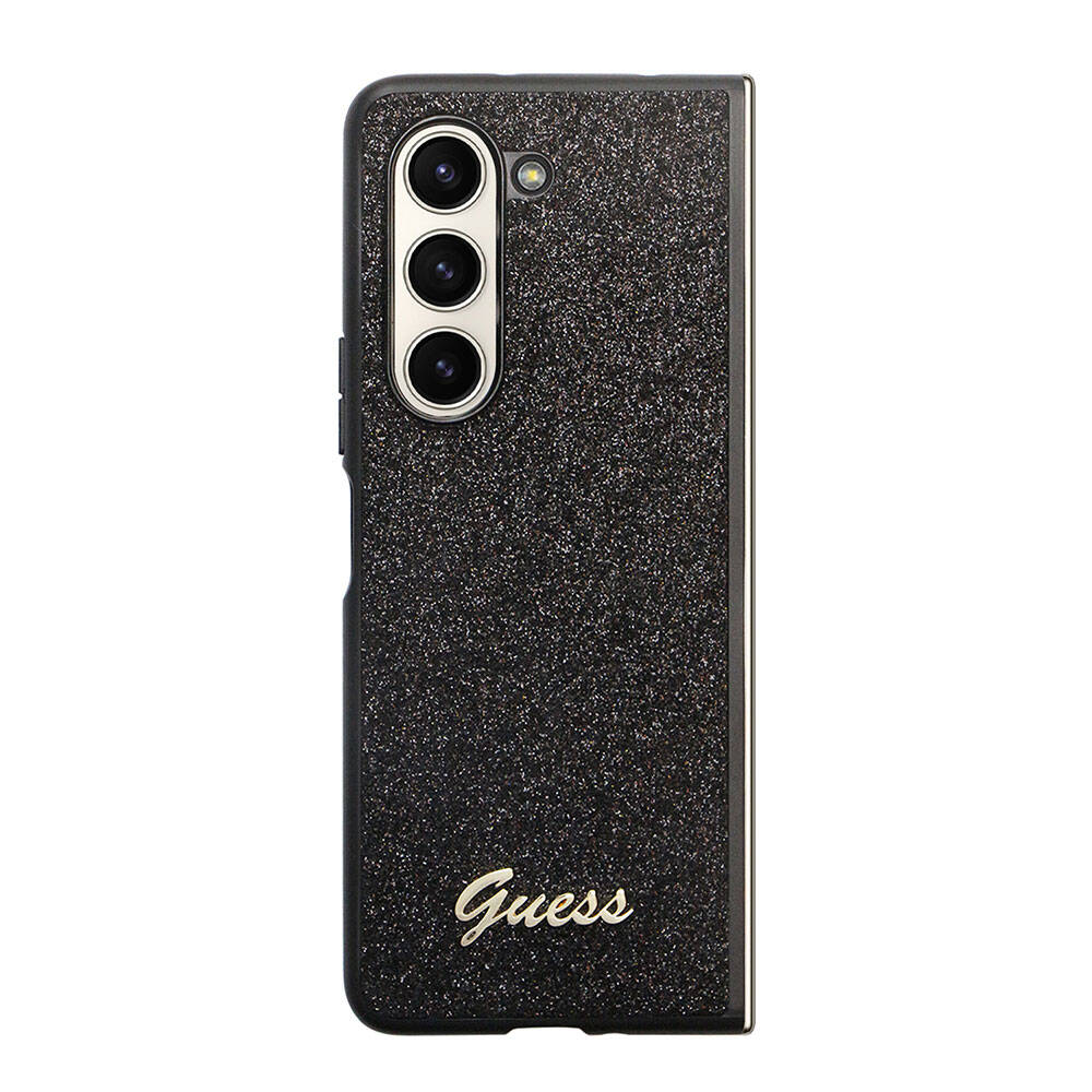Galaxy Z Fold 5 Kılıf Guess Orijinal Lisanslı Yazı Logolu Glitter Script Kılıf