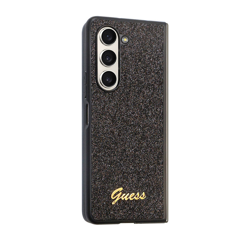 Galaxy Z Fold 5 Kılıf Guess Orijinal Lisanslı Yazı Logolu Glitter Script Kılıf