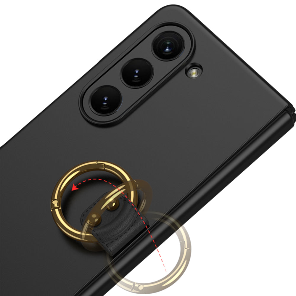 Galaxy Z Fold 5 Kılıf Zore Kıpta Yüzüklü Flip Sert Kılıf