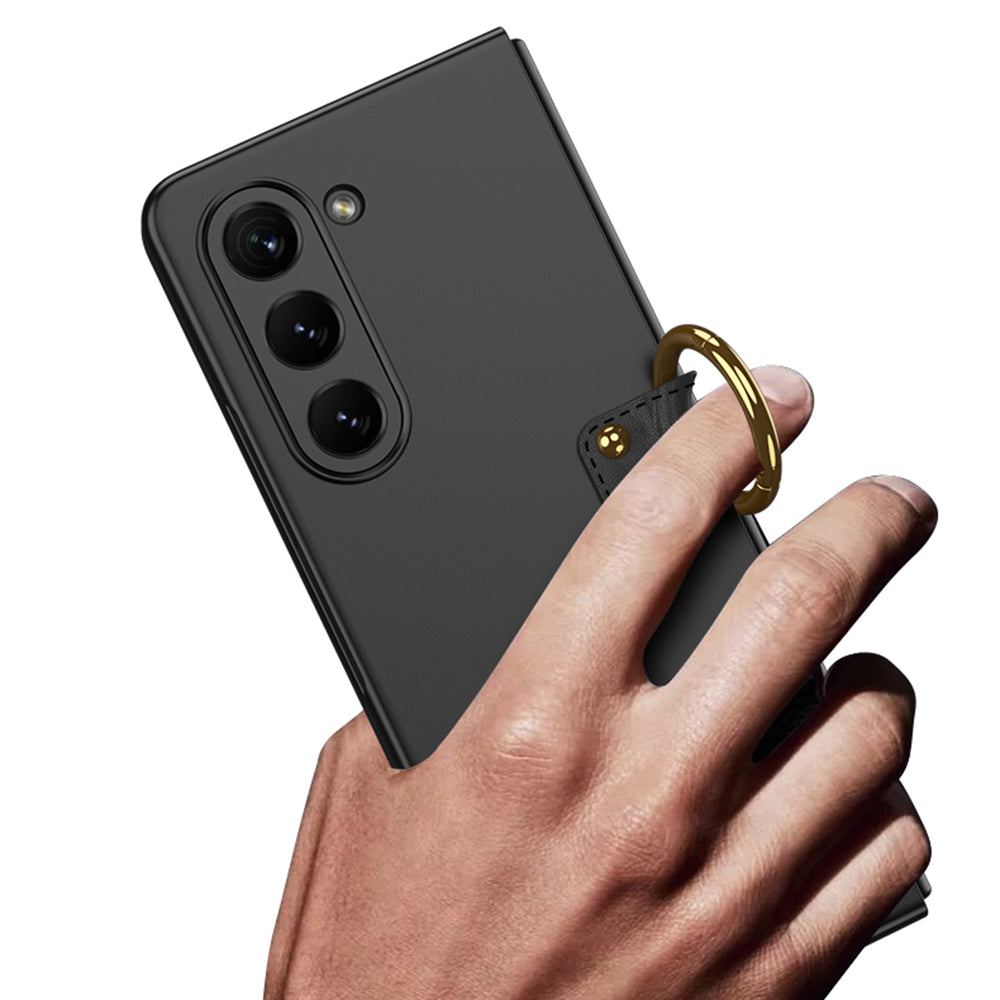 Galaxy Z Fold 5 Kılıf Zore Kıpta Yüzüklü Flip Sert Kılıf