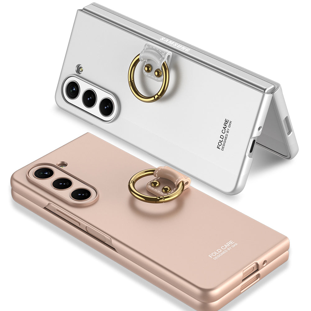 Galaxy Z Fold 5 Kılıf Zore Kıpta Yüzüklü Flip Sert Kılıf