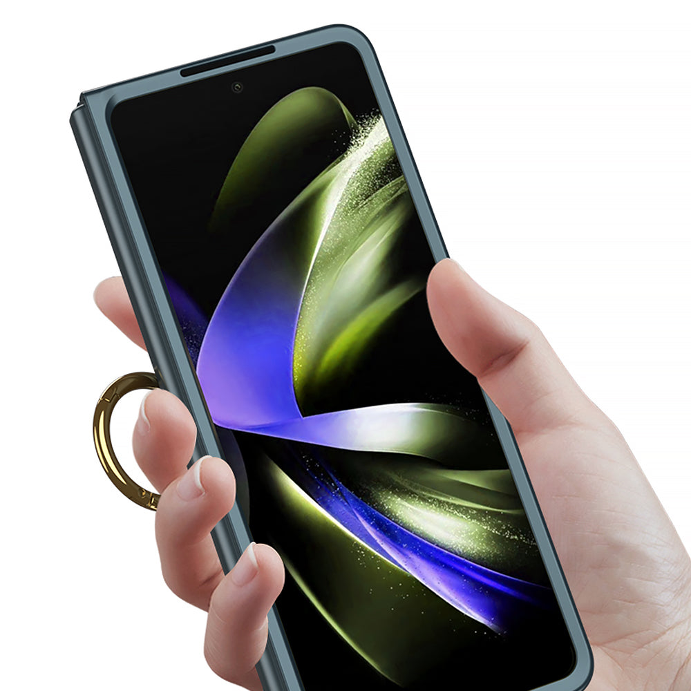 Galaxy Z Fold 5 Kılıf Zore Kıpta Yüzüklü Flip Sert Kılıf