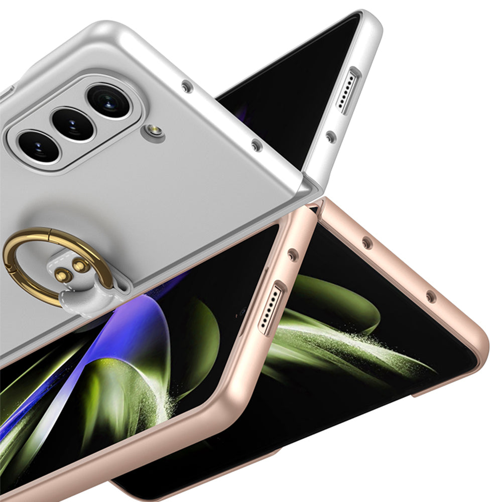 Galaxy Z Fold 5 Kılıf Zore Kıpta Yüzüklü Flip Sert Kılıf