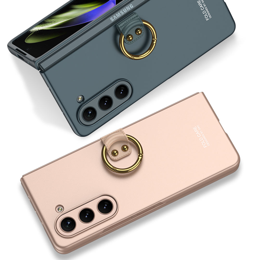 Galaxy Z Fold 5 Kılıf Zore Kıpta Yüzüklü Flip Sert Kılıf