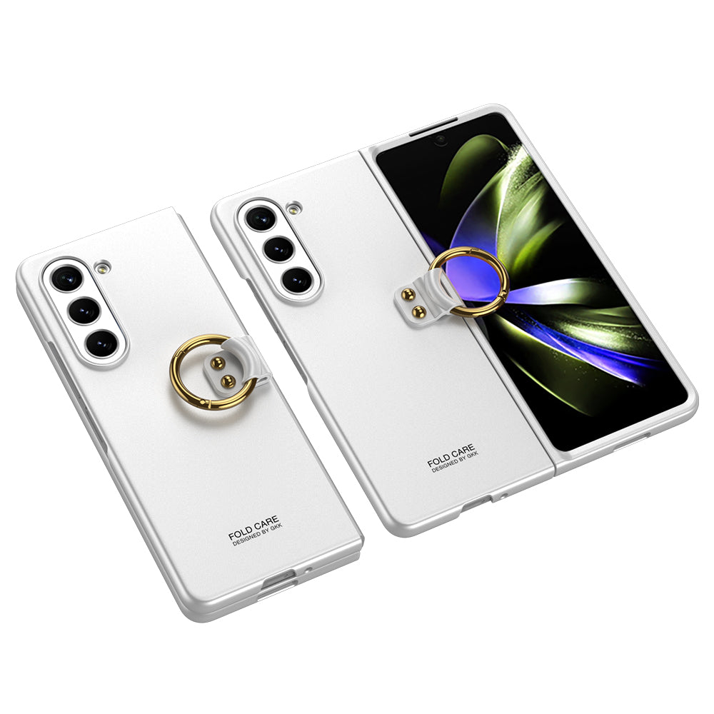 Galaxy Z Fold 5 Kılıf Zore Kıpta Yüzüklü Flip Sert Kılıf